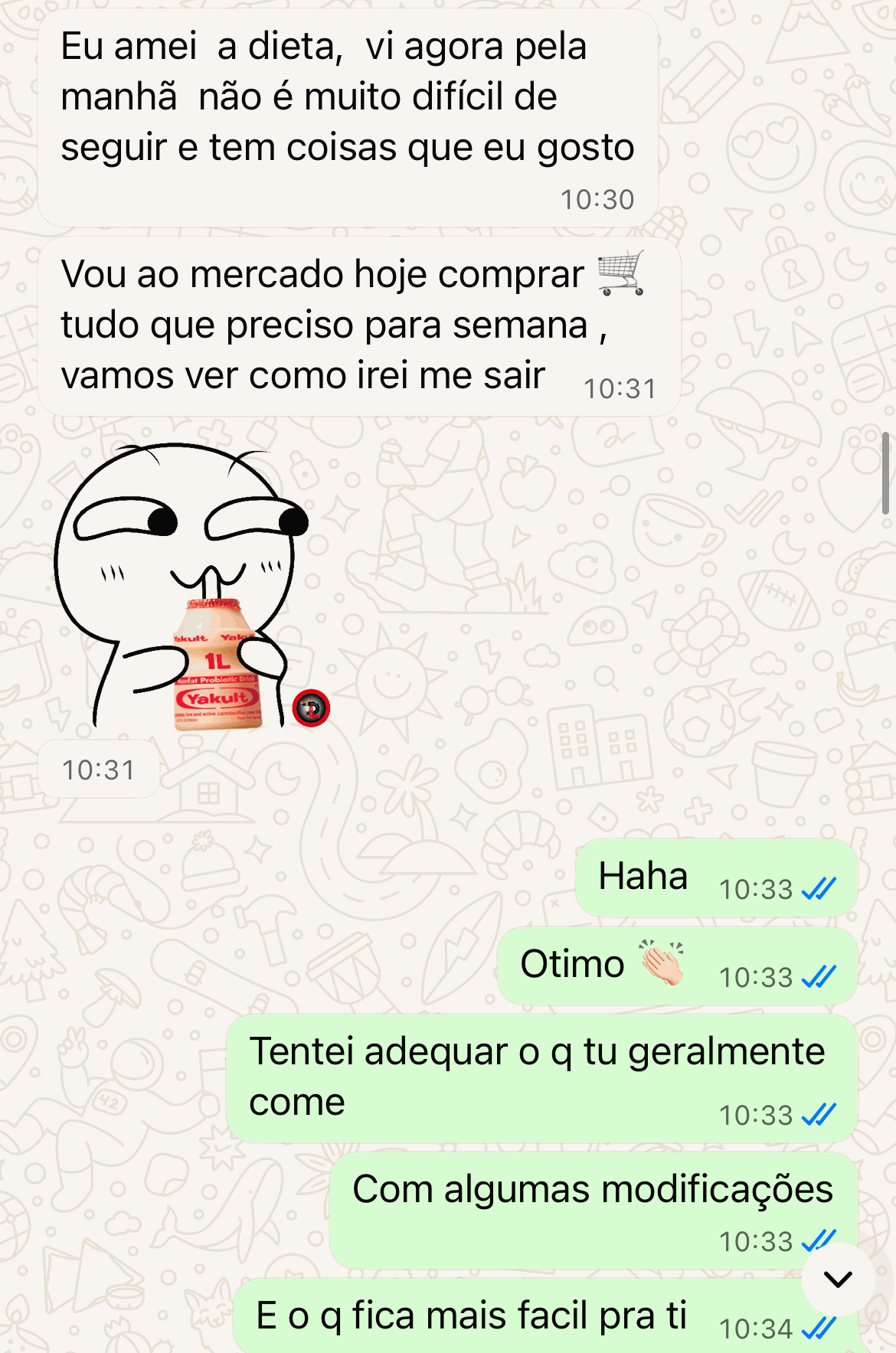 Print de depoimento de paciente