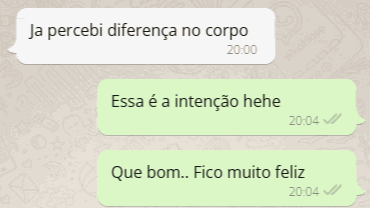Print de depoimento de paciente