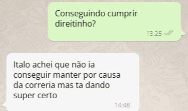 Print de depoimento de paciente