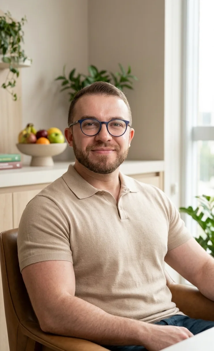 Retrato do nutricionista em ambiente de consultório